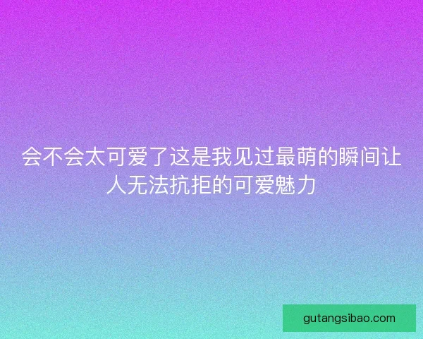 会不会太可爱了这是我见过最萌的瞬间让人无法抗拒的可爱魅力
